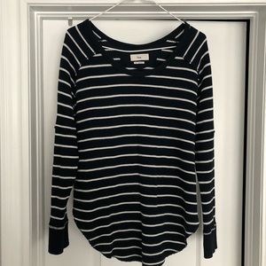 TNA thermal- navy and white stripe